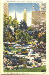 International Rock Garden, Rockfeller Center Postcard