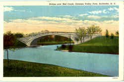 Bridge Over Red Creek , Genesee Valley Park Rochester, NY Postcard Postcard