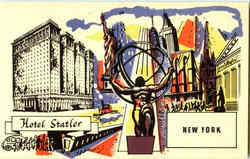 Hotel Statler Postcard