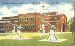 Saluting Battery And Headquarters Postcard