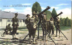 U. S. Marines With 50 Calibre Anti-Aircraft Guns Army Postcard Postcard