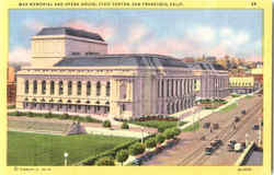 War Memorial And Opera House , Civic Center San Francisco, CA Postcard Postcard