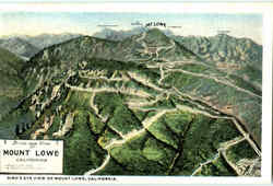 Birds Eye View Of Mount Lowe Postcard