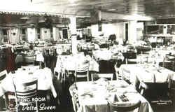 Dining Room S. S. Delta Queen Postcard