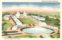 Federal Area Exhibit Buildings 1939 NY World's Fair Postcard Postcard