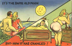 It's The Same Old Moon Postcard