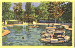 Seal Pond In Forest Park St. Louis, MO Postcard Postcard