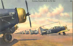 Training Planes Ready On The Line Postcard