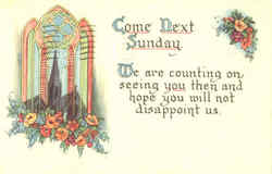 Come Next Sunday Postcard