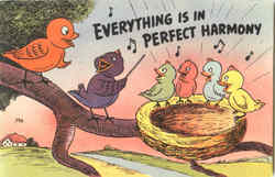 Everything Is In Perfect Harmony Postcard