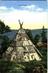 Indian Tepee Postcard