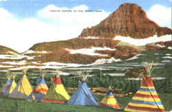 Indian Tepees In The West Native Americana Postcard Postcard