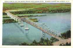 Aerial View Of Rip Van Winkle Bridge Over Hudson River New York Postcard Postcard