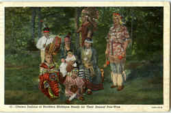 Ottawa Indians Of Northern Michigan Ready For Their Annual Pow-Wow Postcard