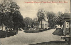 Congregational Church and Village Green Postcard