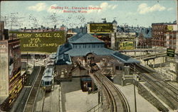 Dudley Elevated Station Boston, MA Postcard Postcard Postcard