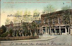 Post Office and Southern Pines Hotel Postcard