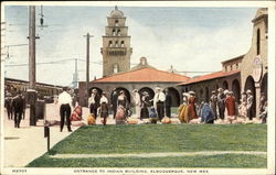 Entrance to Indian Building Albuquerque, NM Postcard Postcard Postcard