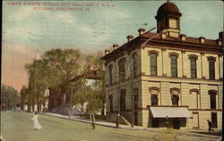 North Fourth Street, City Hall, and YMCA Burlington, IA Postcard Postcard Postcard