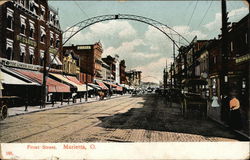 Front Street Marietta, OH Postcard Postcard Postcard