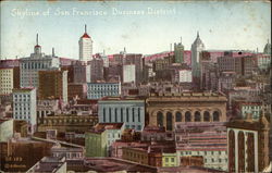 Skyline of San Francisco Business District California Postcard Postcard Postcard