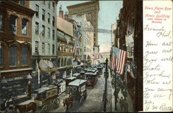 Newspaper Row and the Ames Building, the Tallest in Boston Massachusetts Postcard Postcard Postcard