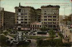 Lafayette Square, Showing Soldiers & Sailors Monument Postcard