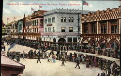 Windward Avenue and Miniature Railway Venice, CA Postcard Postcard Postcard