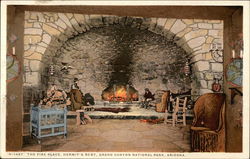 The Fire Place, Herman's Rest Grand Canyon National Park, AZ Postcard Postcard Postcard