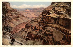 Top of Red Sandstone Cliffs on Hermit Trail Grand Canyon National Park, AZ Postcard Postcard Postcard