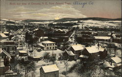 Birds-eye View of Oneonta, NY from Armory Tower Postcard