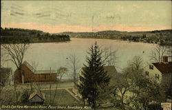 Bird's Eye View, Merrimac River, Point Shore Postcard