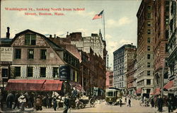 Washington St., looking North from School Street Boston, MA Postcard Postcard Postcard