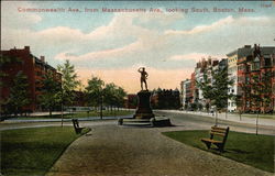 Commonwealth Ave, from Massachusetts Ave., looking South Postcard