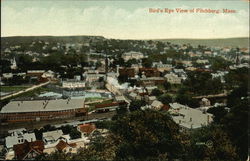 Bird's Eye View of Fitchburg Massachusetts Postcard Postcard Postcard