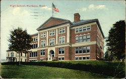 High School Marlboro, MA Postcard Postcard Postcard