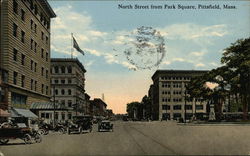 North Street from Park Square Pittsfield, MA Postcard Postcard Postcard