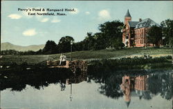 Perry's Pond and Marquard Hotel East Northfield, MA Postcard Postcard Postcard