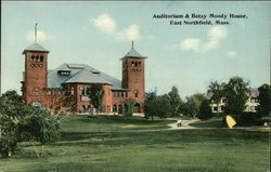 Auditorium & Betsy Moody House East Northfield, MA Postcard Postcard Postcard