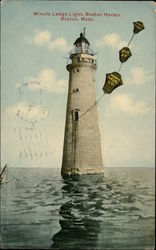 Minots Ledge Light, Boston Harbor Postcard