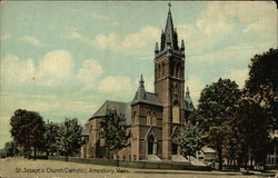 St. Joseph's Church Catholic) Amesbury, MA Postcard Postcard Postcard