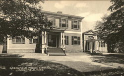 Greenfield Public Library Massachusetts Postcard Postcard Postcard