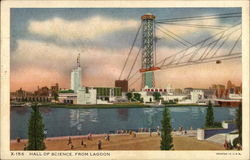 Hall of Science from Lagoon 1933 Chicago World Fair Postcard Postcard Postcard