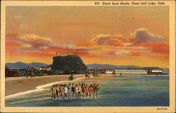 Black Rock Beach, Great Salt Lake Salt Lake City, UT Postcard Postcard Postcard