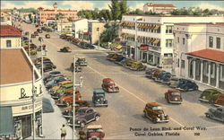 Ponce de Leon Blvd. and Coral Way Coral Gables, FL Postcard Postcard Postcard