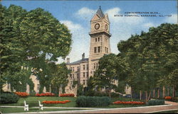 Administration Building, State Hospital Postcard