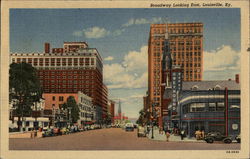 Broadway Looking East Louisville, KY Postcard Postcard Postcard