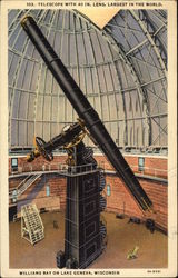 Telescope with 40 In. Lens Postcard