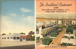 The Southland Restaurant Richmond, VA Postcard Postcard Postcard