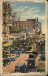 Looking East on Flagler Street Miami, FL Postcard Postcard Postcard